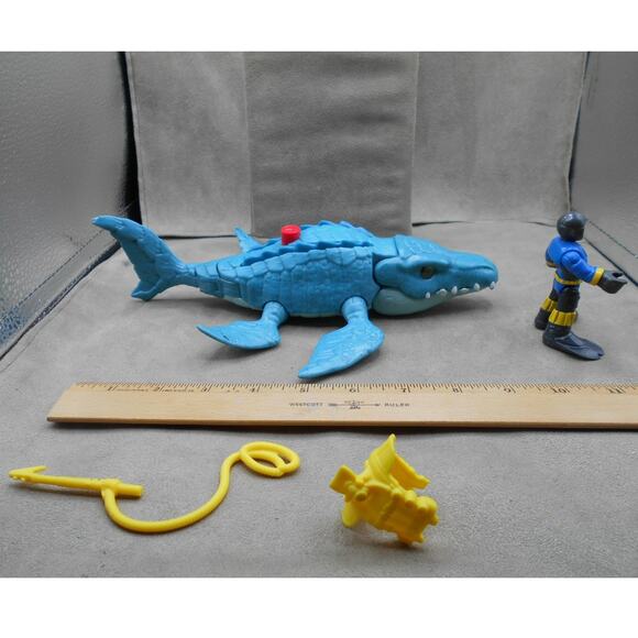 Imaginext Jurassic World 2018 Mosasaurus & Diver Playset Complete - Picture 4 of 9